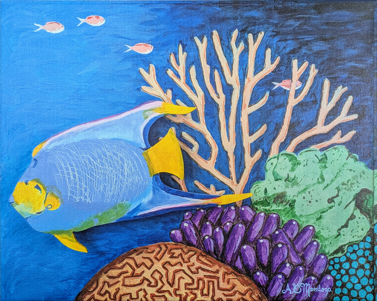 Blue heron under dock